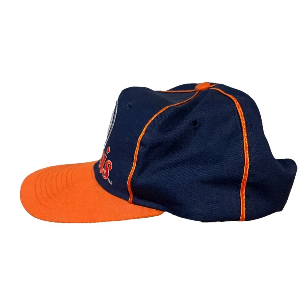 Vintage University Illinois Indian Chief Illiniwek Striped Snapback Hat The Game